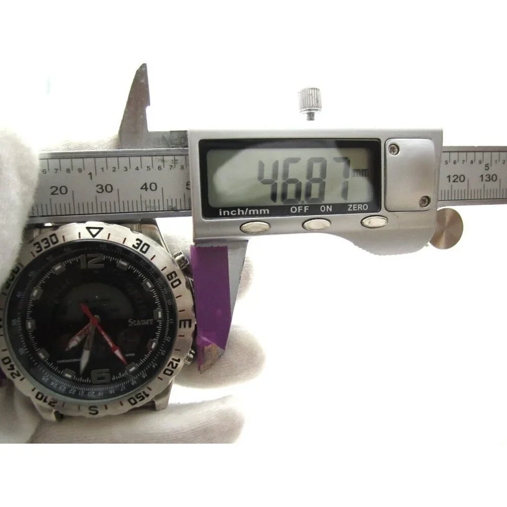 Men Stauer Digital/Analog Quartz Centurion 46mm Round Watch (H948) 